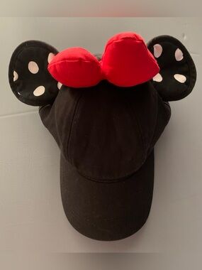 Disney Parks Black Cap with White Logo Tag